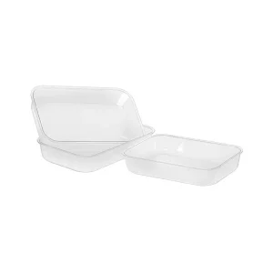 Mini Travessa Ret. p/ micro-ondas 13 x 20 x 3,5 cm (c/3) 700 ml